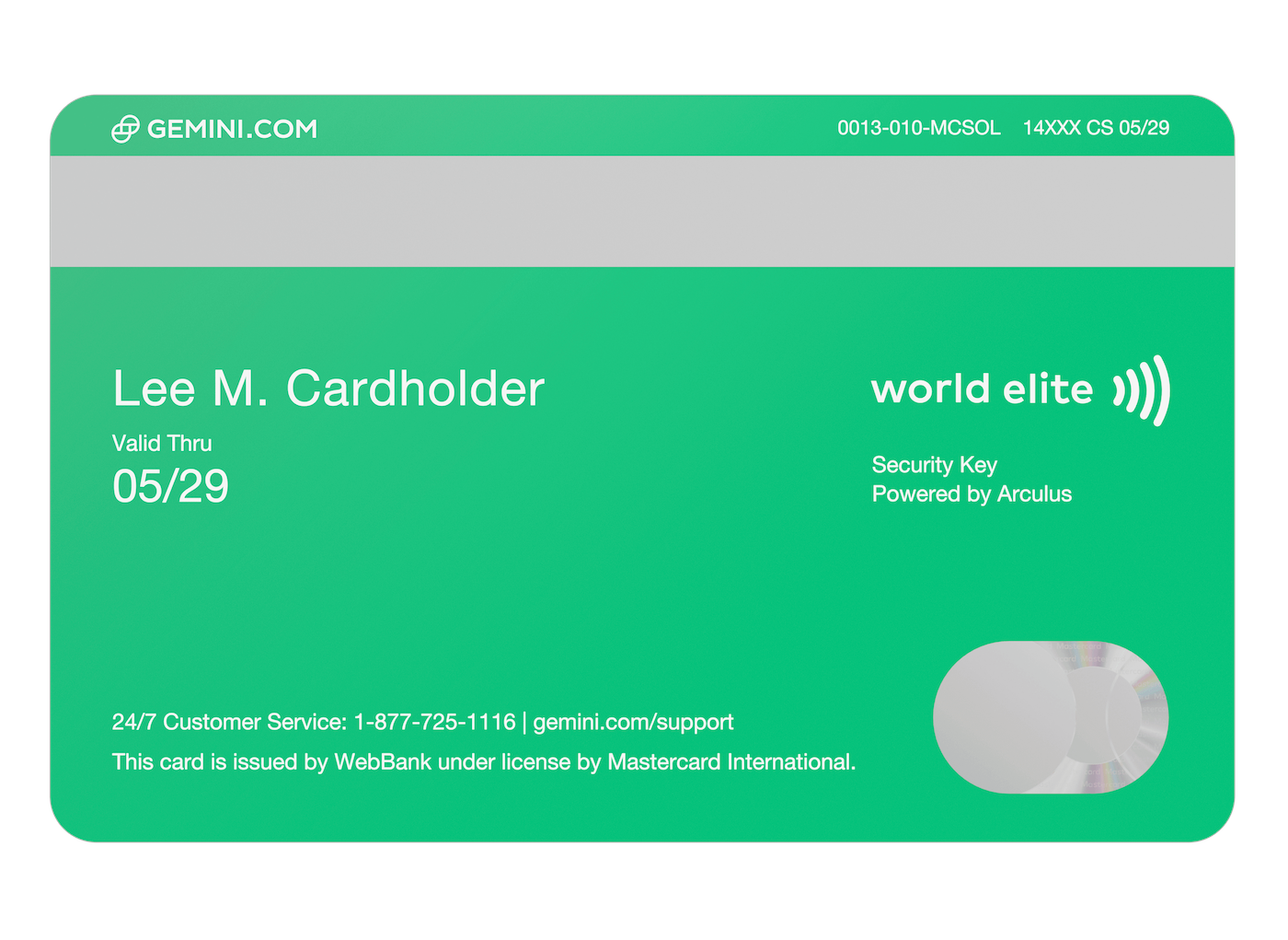 Solana credit card back